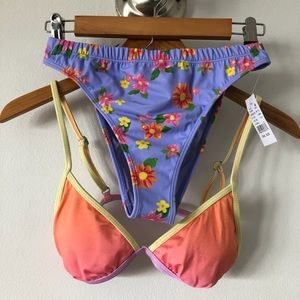 PacSun Ombré Floral Bikini Set Sz S